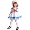 Robe De Petit Marin Blanc Et Bleu Avec Bachi 1 Robe De Petit Marin Blanc Et Bleu Avec Bachi -Boutique De Carnaval D'Halloween Robe de petit marin blanc et bleu avec bachi
