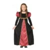 Robe De Petite Fille Médiévale Rouge Et Noire