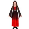 Robe De Petite Vampire Dégradé Rouge Et Noir