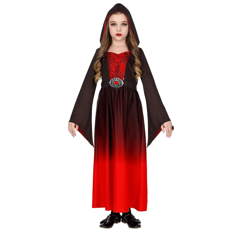 Robe De Petite Vampire Dégradé Rouge Et Noir 3 Robe De Petite Vampire Dégradé Rouge Et Noir