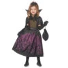 Robe De Petite Vampire Noire Et Violette 1 Robe De Petite Vampire Noire Et Violette -Boutique De Carnaval D'Halloween Robe de petite vampire noire et violette