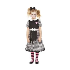 Robe De Poupée Brisée Pour Fille, Noir Et Blanc