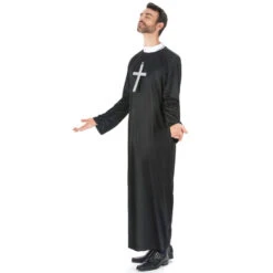 Robe De Prêtre Grande Taille Pour Adulte -Boutique De Carnaval D'Halloween Robe de pretre grande taille pour adulte 61434