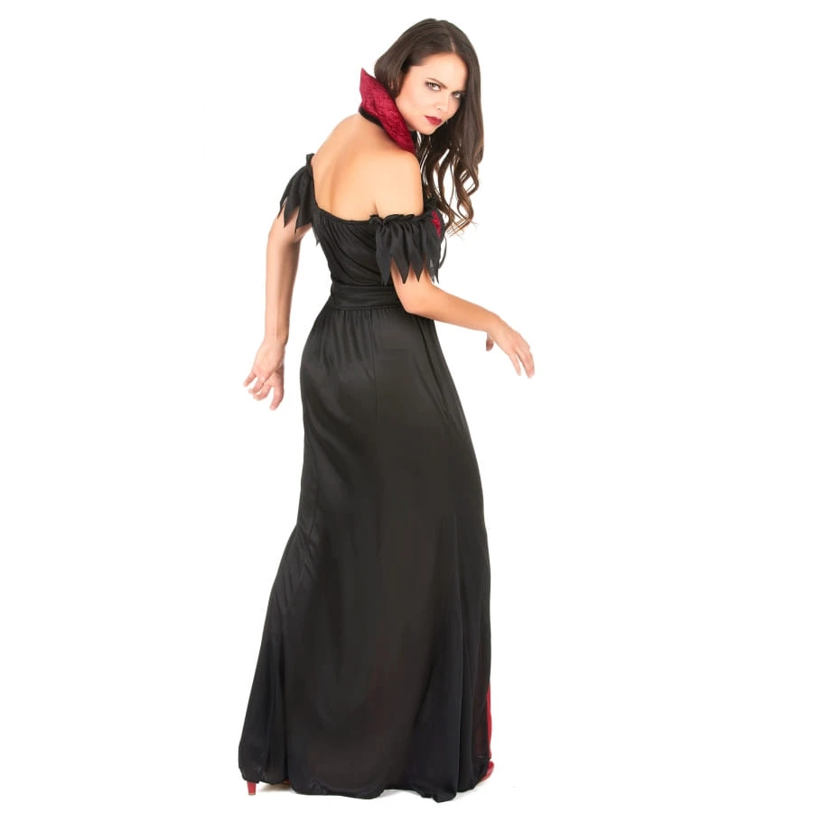 Robe De Vampiresse à Grand Col Rouge Pour Femme 6 Robe De Vampiresse à Grand Col Rouge Pour Femme – Image 4