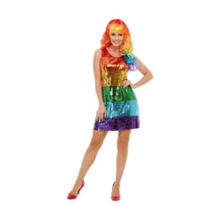 Robe GayPride Courte Recouverte De Sequins