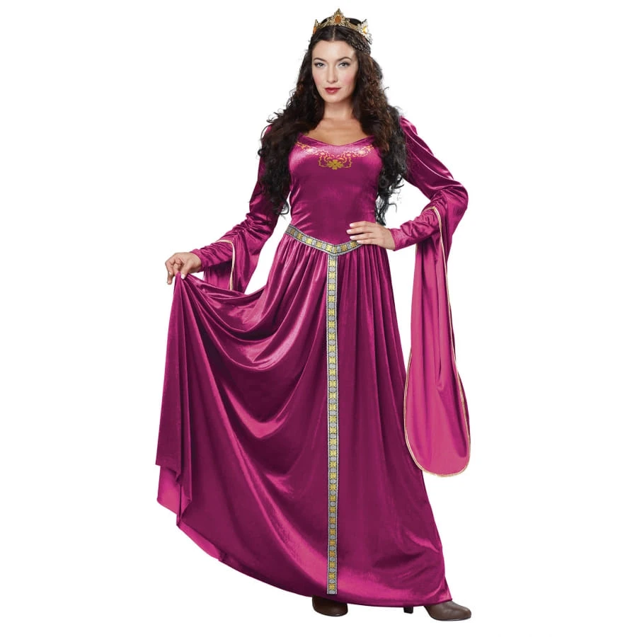 Robe Longue Médiévale Prune 3 Robe Longue Médiévale Prune