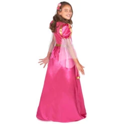 Robe Longue Rose De Princesse Médiévale, Enfant -Boutique De Carnaval D'Halloween Robe longue rose de princesse medievale enfant 50665