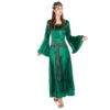 Robe Médiévale Verte Imitation Velours 1 Robe Médiévale Verte Imitation Velours -Boutique De Carnaval D'Halloween Robe medievale verte imitation velours