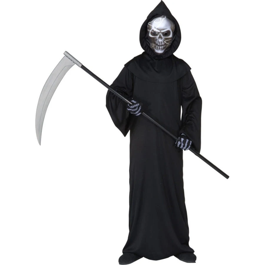 Robe Noire à Capuche De Faucheur Pour Enfant 3 Robe Noire à Capuche De Faucheur Pour Enfant