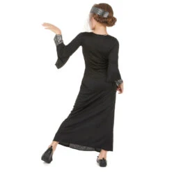 Robe Noire Argent De Princesse Médiévale -Boutique De Carnaval D'Halloween Robe noire argent de princesse medievale 26987