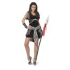 Robe Noire Courte De Guerrière Médiévale -Boutique De Carnaval D'Halloween Robe noire courte de guerriere medievale