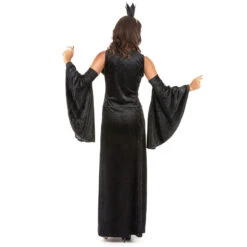 Robe Noire Et Rouge De Vampire Effet Velours 9 Robe Noire Et Rouge De Vampire Effet Velours -Boutique De Carnaval D'Halloween Robe noire et rouge de vampire effet velours 24103