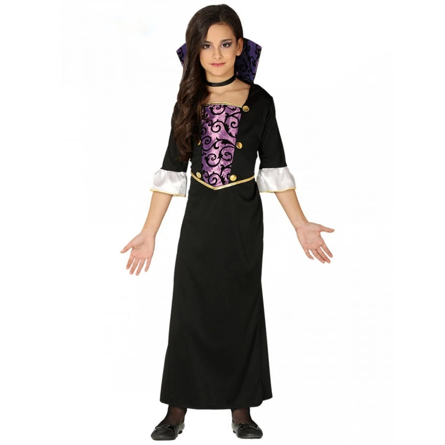 Robe Noire Et Violette De Vampire Pour Enfant 3 Robe Noire Et Violette De Vampire Pour Enfant