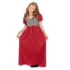 Robe Rouge De Princesse Médiévale Pour Enfant -Boutique De Carnaval D'Halloween Robe rouge de princesse medievale pour enfant