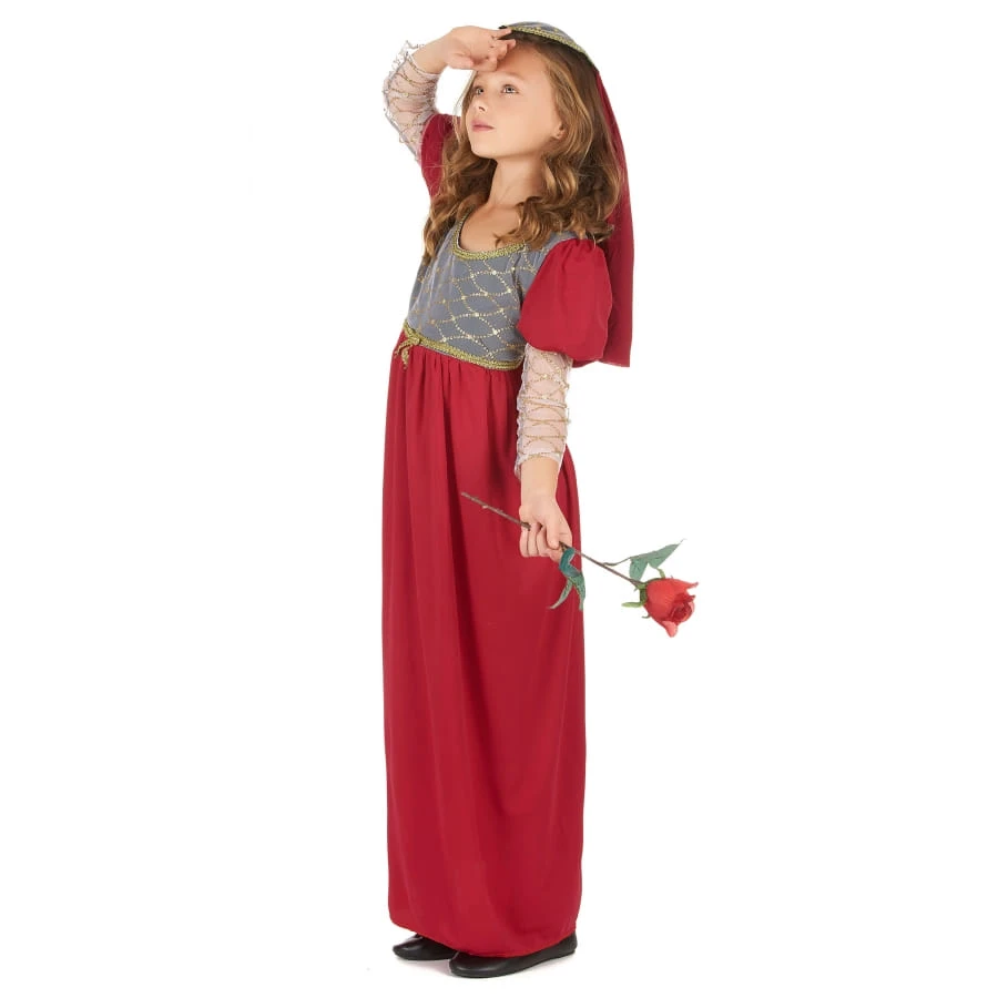 Robe Rouge De Princesse Médiévale Pour Enfant 4 Robe Rouge De Princesse Médiévale Pour Enfant – Image 2