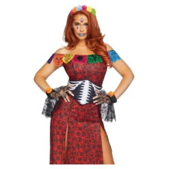 Robe Rouge échancrée Dia De Los Muerto Luxe, Femme 7 Robe Rouge échancrée Dia De Los Muerto Luxe, Femme -Boutique De Carnaval D'Halloween Robe rouge echancree dia de los muerto luxe femme 59268