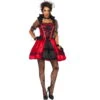 Robe Rouge Noire Gothique De Vampire