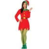 Robe Rouge Unie De Lutin De Noël Pour Adulte