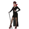 Robe Sexy De Vampire Noire Avec Traine Et Haut Col