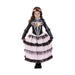 Robe Squelette Senorita Jour Des Morts, Fille 5 Robe Squelette Senorita Jour Des Morts, Fille -Boutique De Carnaval D'Halloween Robe squelette senorita jour des morts fille 63089