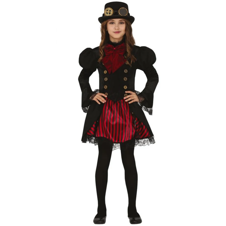 Robe Steampunk Rouge Et Noire Pour Fille 3 Robe Steampunk Rouge Et Noire Pour Fille