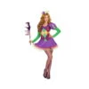 Robe Violette Arlequin Et Mini Chapeau 2 Robe Violette Arlequin Et Mini Chapeau -Boutique De Carnaval D'Halloween Robe violette arlequin et mini chapeau