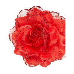 Rose Pour Cheveux De 10cm -Boutique De Carnaval D'Halloween Rose pour cheveux de 10cm 44718