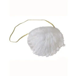 Sac à Main Recouvert De Plumes Blanches -Boutique De Carnaval D'Halloween Sac a main recouvert de plumes blanches 29211