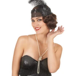 Sautoir De Perles Blanches En Plastique 7 Sautoir De Perles Blanches En Plastique -Boutique De Carnaval D'Halloween Sautoir de perles blanches en plastique 13978