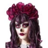 Serre-tête Lady Calavera De Fleurs Roses