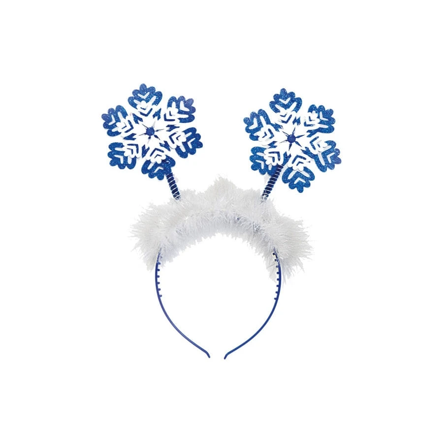 Serre-tête Surmonté De Flocons De Neige Bleus 3 Serre-tête Surmonté De Flocons De Neige Bleus