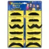 Set De 12 Moustaches Noires Adhésives