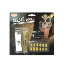 Set De Maquillage Squelette Avec Gemmes Dorées