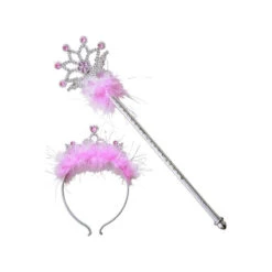 Set Princesse Composé D'un Tiare Et D'une Baguette -Boutique De Carnaval D'Halloween Set princesse compose d un tiare et d une baguette 334