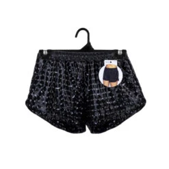Short Noir Brillant Pour Femme -Boutique De Carnaval D'Halloween Short noir brillant pour femme 62406