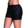 Shorty Noir Recouvert De Sequins -Boutique De Carnaval D'Halloween Shorty noir recouvert de sequins