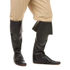 Sur-bottes Noires Unies En Simili Cuir