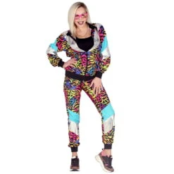 Survêt Imprimé Animal Coloré Années 80, Adulte -Boutique De Carnaval D'Halloween Survet imprime animal colore annees 80 adulte 68856