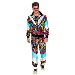 Survêt Imprimé Animal Coloré Années 80, Adulte -Boutique De Carnaval D'Halloween Survet imprime animal colore annees 80 adulte 68857