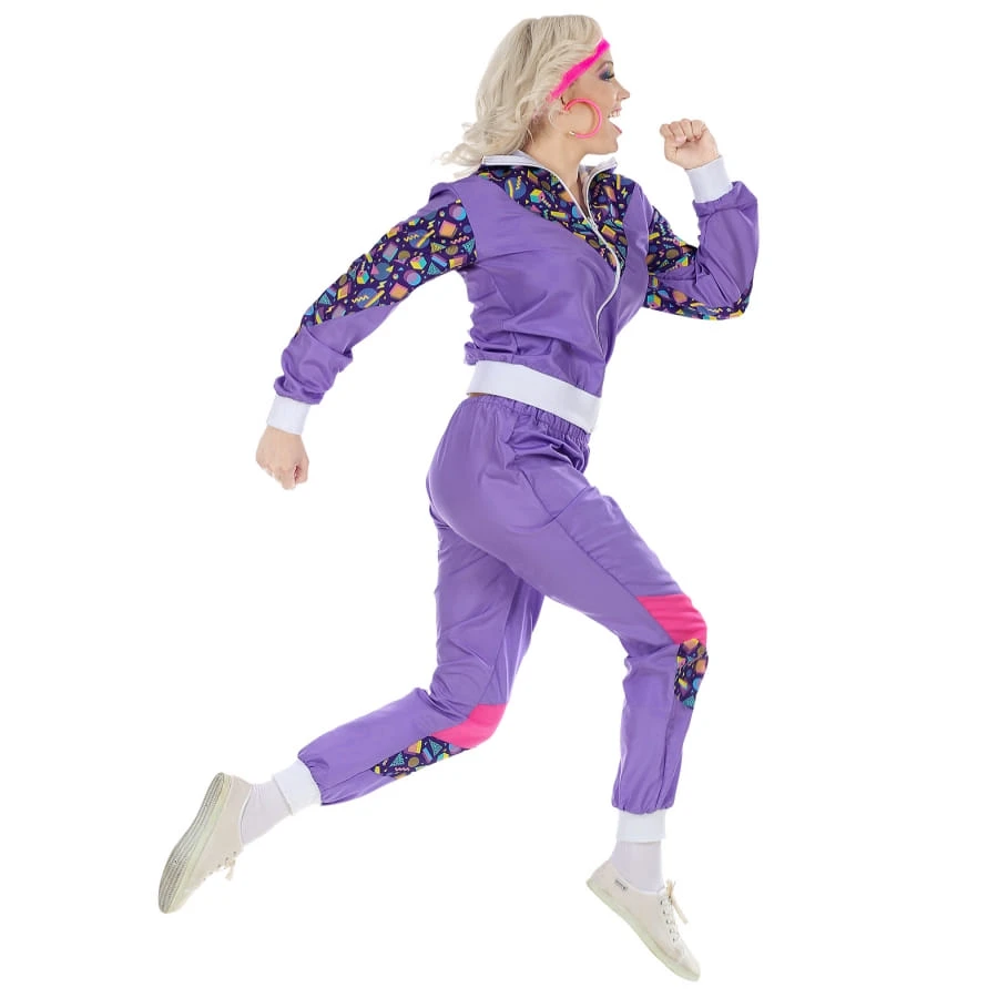 Survêtement Violet Années 80 Grande Taille 5 Survêtement Violet Années 80 Grande Taille – Image 3