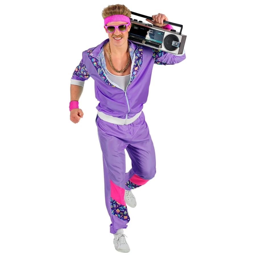 Survêtement Violet Années 80 Grande Taille 3 Survêtement Violet Années 80 Grande Taille