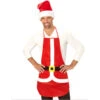 Tablier De Père Noël Rouge Et Blanc Pour Adulte 2 Tablier De Père Noël Rouge Et Blanc Pour Adulte -Boutique De Carnaval D'Halloween Tablier de pere noel rouge et blanc pour adulte