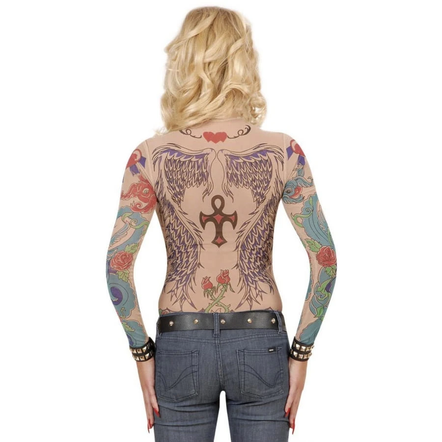 Tee-shirt Tatouage Femme, Ailes D'ange 4 Tee-shirt Tatouage Femme, Ailes D'ange – Image 2