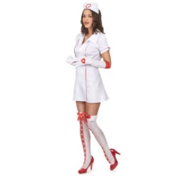 Tenue Blanche D'infirmière Sexy Pour Adulte 10 Tenue Blanche D'infirmière Sexy Pour Adulte -Boutique De Carnaval D'Halloween Tenue blanche d infirmiere sexy pour adulte 14304