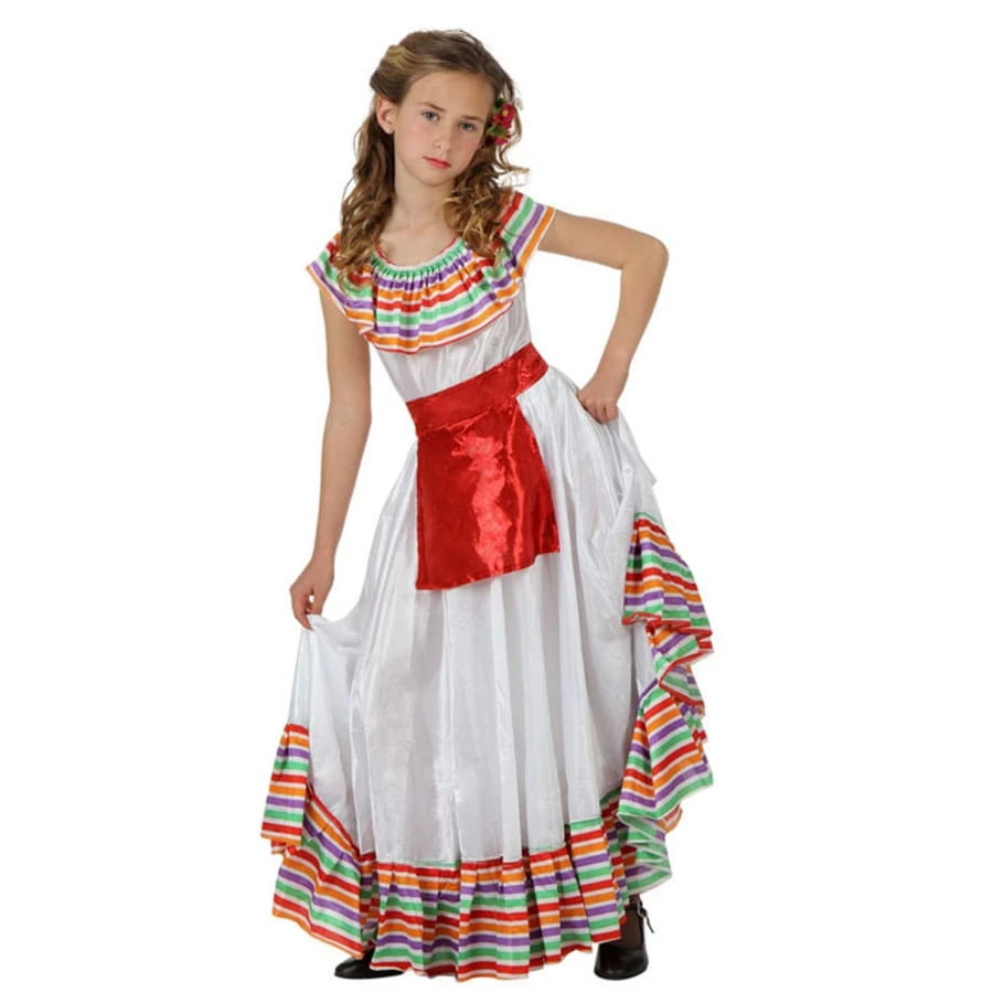 Tenue Blanche Traditionnelle De Petite Mexicaine 3 Tenue Blanche Traditionnelle De Petite Mexicaine