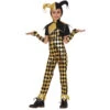 Tenue D'arlequin Doré Pour Fille -Boutique De Carnaval D'Halloween Tenue d arlequin dore pour fille
