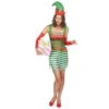 Tenue D'elfe De Noël Pour Femme Adulte 1 Tenue D'elfe De Noël Pour Femme Adulte -Boutique De Carnaval D'Halloween Tenue d elfe de noel pour femme adulte