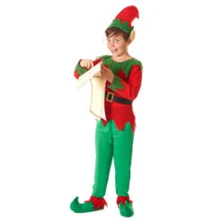Tenue D'elfe De Noël Pour Garçon -Boutique De Carnaval D'Halloween Tenue d elfe de noel pour garcon 24366