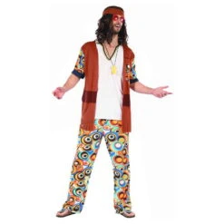Tenue D'homme Hippie Motifs Années 60 -Boutique De Carnaval D'Halloween Tenue d homme hippie motifs annees 60 27113