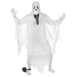 Tenue De Fantôme Blanc Traditionnel Pour Adulte